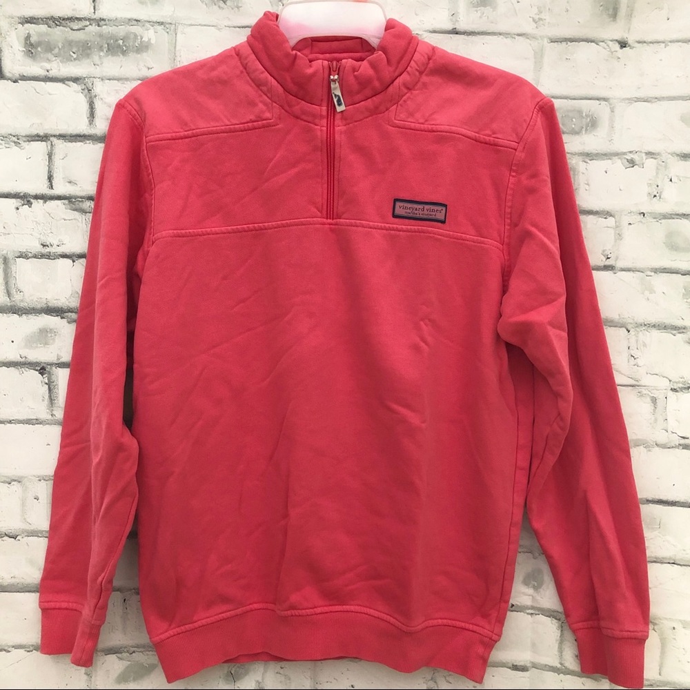 Vineyard Vines Coral 1/4 Zip Shep Shirt Small